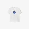 BURBERRY BURBERRY BOXY CRYSTAL STRAWBERRY COTTON T-SHIRT