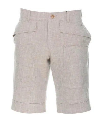Burberry Cuff-detail Bermuda Shorts In Nude