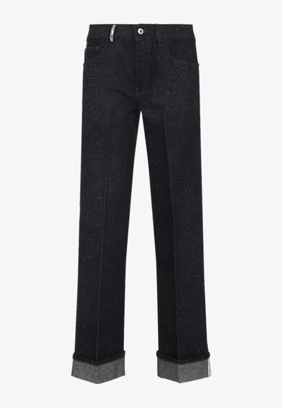 BURBERRY CUFFED STRAIGHT-LEG JEANS
