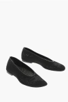 Burberry Cuir Sole Crochet Ballet Flats With Embroidered Logo