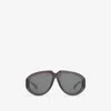 Burberry Curve Pilot Sunglasses​ In Burgundy