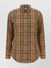 Burberry 'curved Hem Buttoned Cuffs Long Sleeves Shirt' In Brown