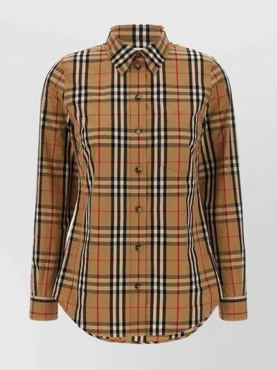 Burberry 'curved Hem Buttoned Cuffs Long Sleeves Shirt'