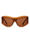 Burberry Curved Mask-style Sunglasses In Brown