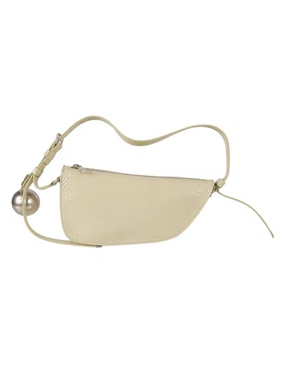 Burberry Curved Silhouette Lamb Leather Bag In Neutral