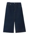 Burberry Japanese Front-slit Denim Midi Skirt In Black