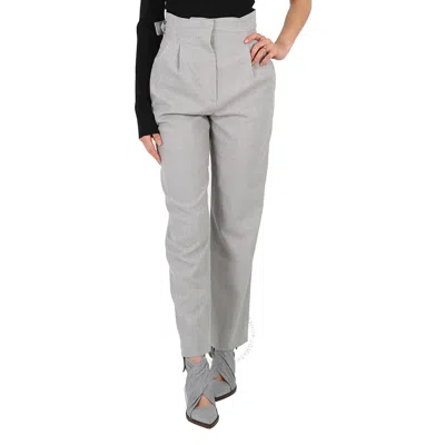 Burberry Cut-out Detail Wool Tailored Trousers In Red