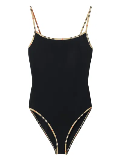 Burberry Cut-out Back Mini Dress With Adjustable Ties In Black