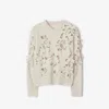 Burberry Daisy Cutout Wool Sweater In Nutmeg