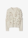 Burberry Daisy Cutout Wool Sweater In Nutmeg