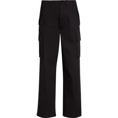 Burberry Cyrus Cotton Twill Straight Leg Cargo Pants In Black