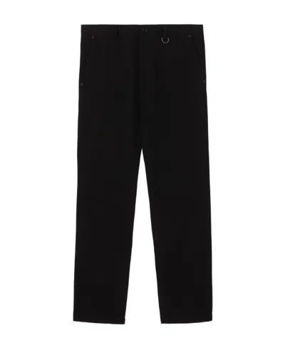 Burberry D-ring Tailored Straight-leg Trousers In Black