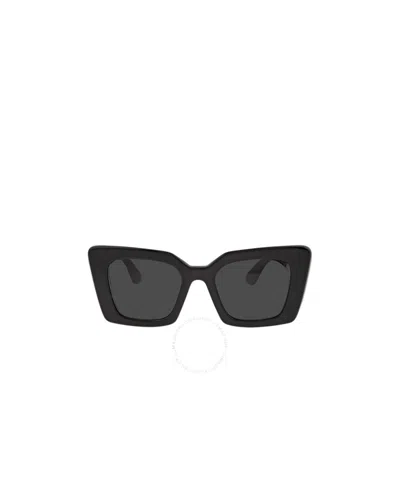 Burberry Daisey Tb Monogram Sunglasses In Black
