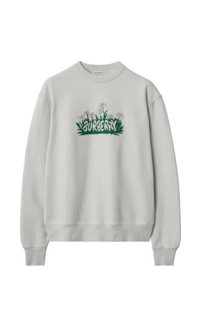 Burberry Daisy Logo Cotton Sweatshirt In Winter