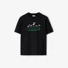 Burberry Daisy-logo Cotton T-shirt In Black
