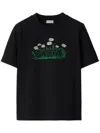 Burberry Daisy-logo Cotton T-shirt In Black