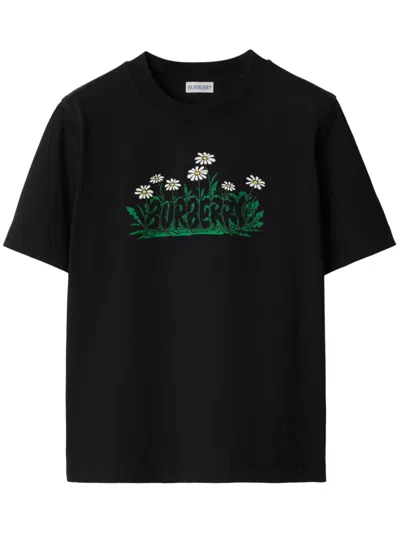 BURBERRY DAISY-LOGO COTTON T-SHIRT