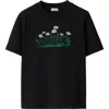Burberry Daisy-logo Cotton T-shirt In Black
