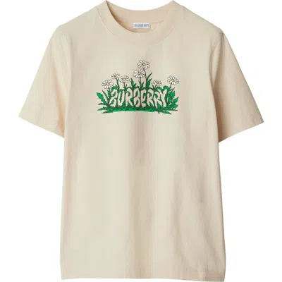 BURBERRY BURBERRY DAISY LOGO COTTON T-SHIRT
