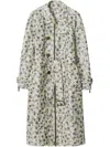 Burberry Long Daisy Lightweight Zip Car Coat In Neutrals