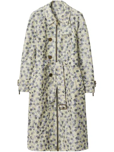 BURBERRY DAISY-PRINT TRENCHCOAT