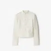 BURBERRY BURBERRY DAISY SILK BLEND TAILORED JACKET