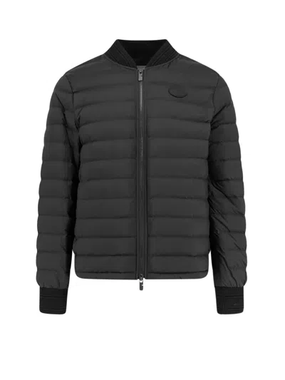 Burberry Dalham Down Jacket With Ekd Patch In Black