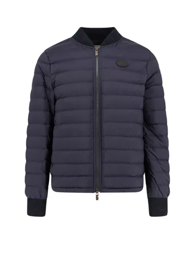 Burberry Dalham Down Jacket With Ekd Patch In Black