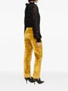 Burberry Baroque Velvet Tailored Trousers In Yellow