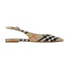 Burberry Check Birdie Slingback Ballerina Flats Women