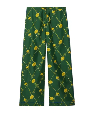 BURBERRY BURBERRY FLORAL PRINTED WIDE-LEG PANTS