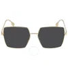 Burberry Womens Gold Be3133 Daphne Square-frame Metal Sunglasses In Dark / Gold / Grey