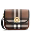 Burberry Dark Birch Brown Check And Leather Medium Elizabeth Bag