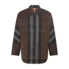 Burberry Washed Check Workwear Jacket In Brown