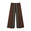 Burberry Brown Check Trousers In Brown