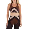 Burberry Chevron Check Print Cropped Top In Brown