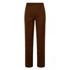Burberry Brown Wool Blend Lottie Pants Women In Brown