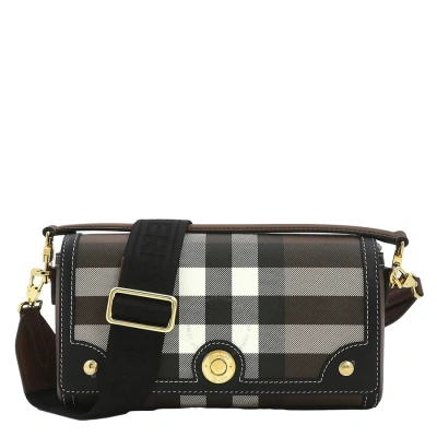 Burberry Dark Birch Brown Note Logo-buckle Fastening Crossbody Bag