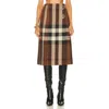 Burberry Winifred Check Skirt In Brown