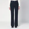 Burberry Logo Patch Flared-leg Jeans In Blue