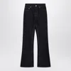 Burberry Straight Leg Trousers Contrast Stitching In Blue