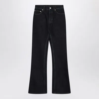 Burberry Dark Blue Flared Jeans In Black