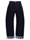 Burberry Japanese Denim Baggy Jeans In In Dark Blue