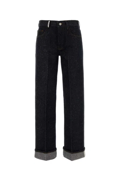 BURBERRY DARK BLUE STRAIGHT-LEG JEANS