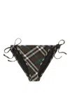 Burberry Dark Brown Check Bikini Bottom In Dark Brown