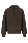 Burberry Hoodie Cotton Blend Drawstring In Brown