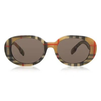 Burberry Dark Brown Oval Sunglasses Jb4339 377873 48