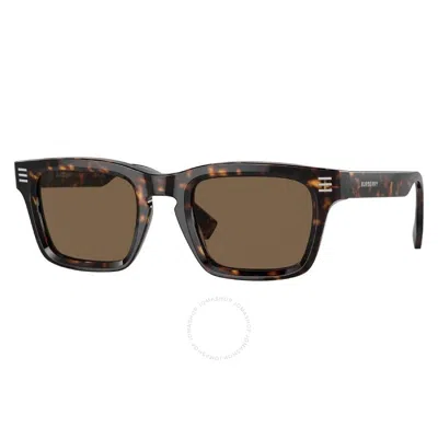 Burberry Dark Brown Rectangular Men's Sunglasses Be4403 300273 51