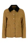Burberry Corduroy-collar Diamond-quilted Jacket In Brown