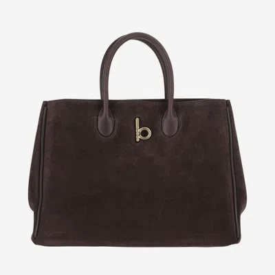Burberry Dark Brown Rocking Horse Small Tote Bag